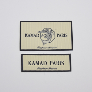 Dệt Tư Nhân Trắng Nhãn May Mặc Quần Áo Nhà Sản Xuất Vải Thẻ Sắt Trên Cổ Bông Tùy Chỉnh Thực hiện Logo Nhãn Cho Quần Áo - Product Image 4