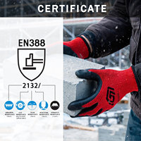Gants de travail industriels pour hommes, résistants au froid, certifiés CE, en mousse thermique Terry 7G, enduits de latex antidérapant, pour travaux en extérieur et construction.