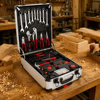 Set Kotak Perkakas Baja Chrome Vanadium Multi-Lapisan Profesional Portabel dengan Gagang Tarik, Set Perkakas Tangan, Set Soket, OEM Dapat Disesuaikan, Keras