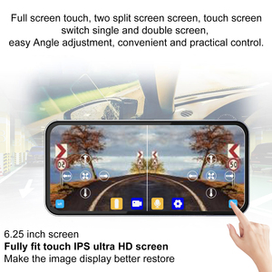 Système de rétroviseur de voiture avec moniteur HD de 6,25 pouces, détection d'angle mort, caméra AI BSD côté gauche/droit pour l'aide au stationnement - Product Image 3