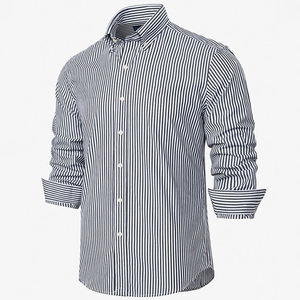 Chemise à manches longues rayée pour <span class=keywords><strong>homme</strong></span> Little Horse, chemise de marque de créateur confortable, chemise de luxe de haute qualité, chemise tendance # RL-013 - Product Image 5