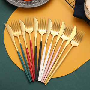Set di posate di lusso in acciaio inossidabile lucidato a specchio, 24 pezzi, per hotel, ristoranti, matrimoni, lavabili in lavastoviglie. - Product Image 2
