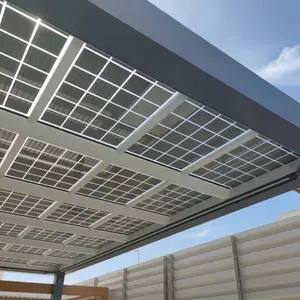 BIPV Canopy Skylight with BIPV Facade Engineering and Design for Outdoor Pergola