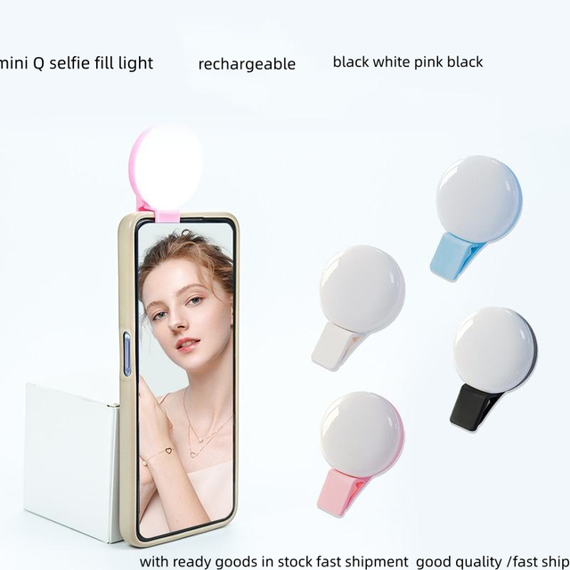 Cheap Mini Q Rechargeable Portable LED PC Selfie Ring Light Flexible for Phone Camera Makeup Photography