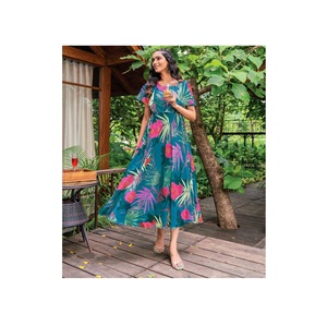 Nouvelle Collection Robe Imprimée avec Motif Manches Fantaisie Robe Femme pour Bureau et Fête Disponible en Vrac Quantité - Product Image 1