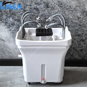 Kisen Cabine de douche portable, bac de lavage pour salon de coiffure et SPA capillaire, lit vapeur, bac à shampoing avec réservoir d'eau - Product Image 4