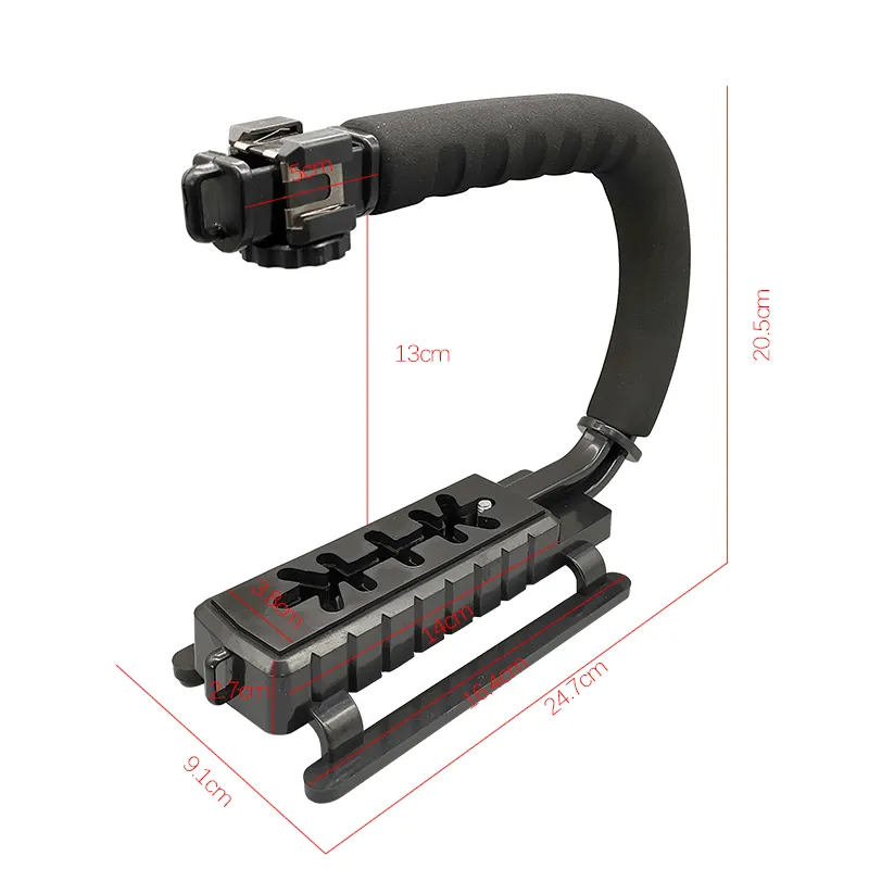 U-Form-Flash Kamerahalterung Haltegriff Halterung Stabilisator Handgriff für Canon Nikon DSLR Kameras Mini-DV-Camcorder