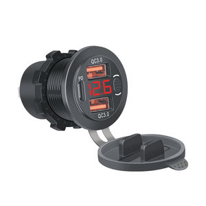 <span class=keywords><strong>Cargador</strong></span> <span class=keywords><strong>de</strong></span> Coche USB <span class=keywords><strong>de</strong></span> 12V 24V 56W con 3 Puertos, Carga Rápida Dual QC3.0, <span class=keywords><strong>Tipo</strong></span> C PD, con Voltímetro e Interruptor <span class=keywords><strong>de</strong></span> Encendido/Apagado - Product Image 5