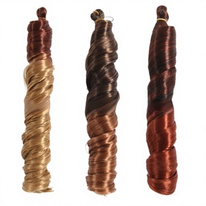 Estensioni per capelli all'uncinetto con onde larghe, stile europeo, americano e africano, in fibra resistente alle alte temperature, per trecce e capelli ricci lunghi e mossi - Product Image 5