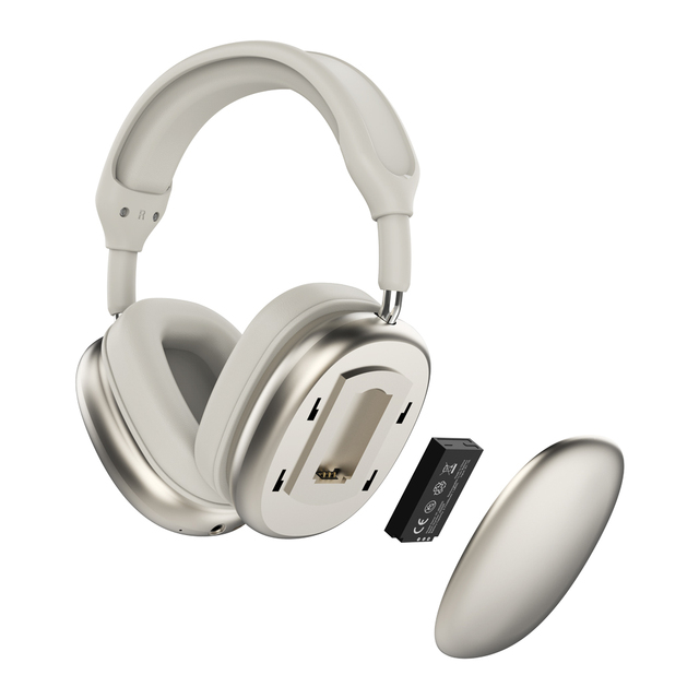 Latest Fashion Slim Noise Cancelling Wireless Headphones Replaceable Battery Stereo Bluetooth Headset With Mic