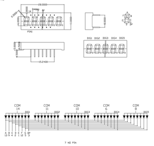 Afficheur LED à 7 segments à 5 chiffres de 0,23 pouce, lumière blanche, micro haute luminosité pour module indicateur de compteur numérique <span class=keywords><strong>portable</strong></span> - Product Image 3