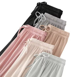 Loose Plus Size Women's Striped Pajama Pants <b>Harem</b> Style Eco-Friendly 100% Cotton ODM Spring Sleepwear - Product Image 6