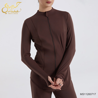Ensemble de sport 2 pièces pour femmes musulmanes, vêtements de sport modestes, haut à manches longues entièrement zippé, pantalon large, tenue de yoga et de gym, logo personnalisé
