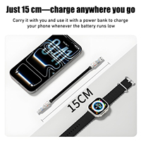 Câble de charge rapide magnétique USB-C 4-en-1 240W portable en nylon tressé avec porte-clés pour iPhone 18/17/15 Pro Max et ordinateur (Noir)