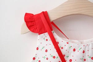 Ropa de Verano para Bebés, Vestidos para Niñas Pequeñas, Vestido Corto con Volantes y Estampado Floral, Venta al Por Mayor - Product Image 3