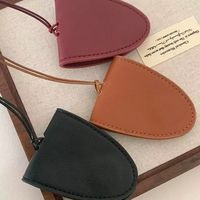 Étui à lunettes en cuir multicolore à suspendre au cou, pochette de protection portable pour lunettes de soleil avec cordon, sac de rangement quotidien pour lunettes