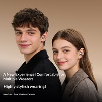 Nouveauté 2026 : 3 Paires d'Écouteurs sans Fil Bluetooth, Style Intra-Auriculaire, Unisexe, Longue Autonomie, Cadeau Promotionnel