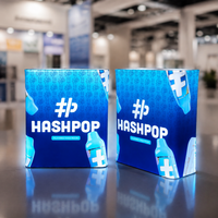 Tables pliantes promotionnelles pour supermarchés, tables légères en tissu, comptoirs de réception, présentoirs pour salons professionnels