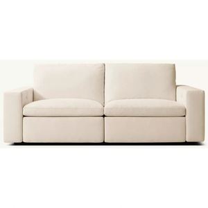 โซฟาผ้าปรับระดับได้ สีขาวชมพู - Product Image 1
