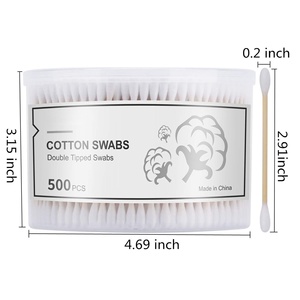 สำลีก้านแบบเปิดง่าย แบบกำหนดเองได้ บรรจุในกล่องทรงกลม - Product Image 2