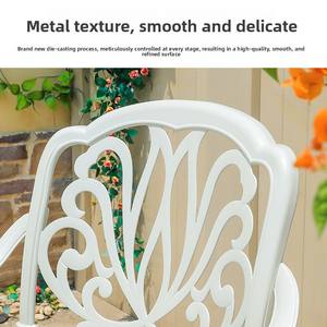 ชุดโต๊ะเก้าอี้อลูมิเนียมหล่อแบบจีนใหม่ สไตล์เรียบหรู ทันสมัย สำหรับ 4 ที่นั่ง ใช้กลางแจ้ง ระเบียง ลานบ้าน ทนทาน - Product Image 2