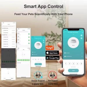 Distributeur automatique de nourriture <span class=keywords><strong>pour</strong></span> chiens et chats avec caméra HD, contrôle à distance par application Wifi, microchip, best-seller des articles <span class=keywords><strong>pour</strong></span> animaux de compagnie - Product Image 5