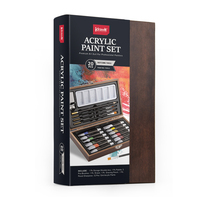 Ensemble de peinture artistique miniature en bois pour enfants, 20 pièces