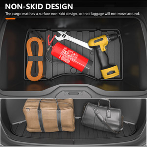 Compatible Tesla Cybertruck 2021-2023, tapis <span class=keywords><strong>de</strong></span> rangement inférieur en TPE durable <span class=keywords><strong>de</strong></span> 3,5 mm d'épaisseur, luxe, écologique, ensemble complet, coffre avant et arrière - Product Image 5