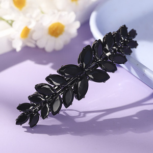 Pince à cheveux <span class=keywords><strong>de</strong></span> luxe scintillante en strass pour femme, <span class=keywords><strong>barrette</strong></span> à cheveux en cristal marquise, élégante épingle à cheveux <span class=keywords><strong>de</strong></span> mariée pour mariage, accessoires <span class=keywords><strong>de</strong></span> fête - Product Image 2