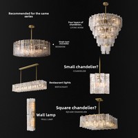 Lampes suspendues de plafond de style moderne de luxe de taille moyenne pour le bureau et la maison, pour hôtel, salon et chambre à coucher, luminaire suspendu pour îlot