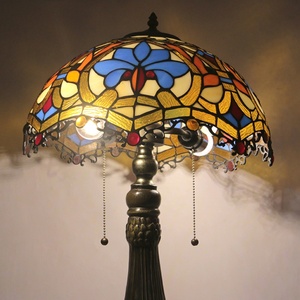 Lámpara de Escritorio LED de Estilo Europeo LongHuiJing de 16 Pulgadas con Vidrio de Colores, Pantalla Multicolor, Brazo Flexible, Alimentación CA, Ajustable y Decorativa - Product Image 3