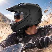 Casque de course pour VTT, casque de moto à double lentille, casque de rallye tout-terrain pour adultes et adolescents