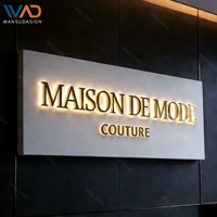 Enseigne extérieure imperméable pour entreprise, lettrage en acier inoxydable, signalétique personnalisée, logo métallique 3D pour devanture de magasin