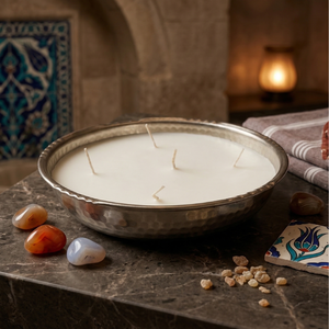 NF <b>Small</b> Copper Hammam Bowl <b>Candle</b> Multi Wick Luxury Scented Soy Wax Turkish Spa Decorative <b>Candle</b> for Home Gift Hotel Decor - Product Image 2