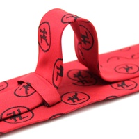 Cravates personnalisées pour hommes, karaté, budo, 100% soie tissée, Chine, vente en gros, rouge, noir, logo personnalisé, qualité japonaise, cravate