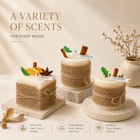 Rustikale Handgemachte Duftkerze aus Sojawachs Geschenkkerze für Hochzeit Heimdekoration Weihnachten Private Label OEM