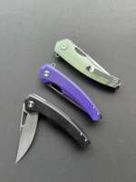Couteau pliant G10 sur mesure en gros OEM, lame 14C28N |   Couteau multifonctionnel de camping et utilitaire pour l'extérieur avec finition CNC de précision