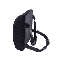 Coussin dorsal carré de luxe en mousse à mémoire de forme soulagement de la douleur au bas du dos pour blanchisseur d'avion de voiture de bureau avec couverture en maille souple amovible