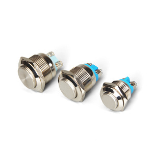 Interrupteur à bouton-poussoir métallique électrique Sihai 16 19 22mm, à réinitialisation automatique, étanche, normalement ouvert pour démarrage/arrêt et fonctionnement ponctuel - Product Image 1