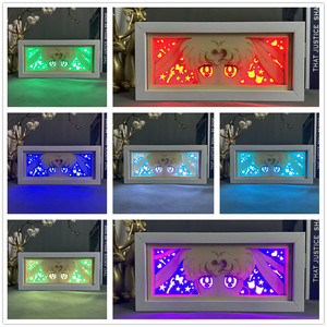 3D Anime Sailor Moon Eyes caja de luz sombra caja de luz Manga Led noche luz dormitorio decoración lámpara de mesa animación luz nocturna - Product Image 6