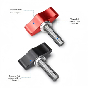 <span class=keywords><strong>Vis</strong></span> à tête moletée en aluminium anodisé coloré M4 M5 M6 pour trépied et accessoires de photographie - Product Image 3