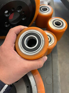 Juego de Ruedas de Poliuretano de Alta Resistencia para Montacargas y Carretillas Elevadoras, con Eje de Hierro Fundido, Rodillos de Carga de 4, 5, 6 y 8 Pulgadas, Duraderos - Product Image 3