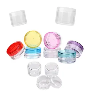 Wholesale 3ml 3g 5ml 5g 10g 10ml 15ml 15g 20ml 20g 30ml 30g Cosmetic Container Makeup Sample Jar PS Clear Plastic Jar