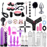 SacKnove Ensemble de 37 pièces de luxe pour couple, jouets sexuels de bondage BDSM chinois, comprenant vibrateurs, menottes, anneau pénien, plug anal et dispositifs de retenue