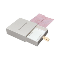 Boîte cadeau coulissante de luxe avec gaufrage à la feuille d'or, boîte rigide en papier couché pour bijoux, bracelets, boucles d'oreilles, pierres précieuses, boîte à tiroir