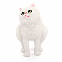 Venta al por mayor sólido PVC simulación estatua modelo Animal figuras gato figuras Animal figuritas Juguetes