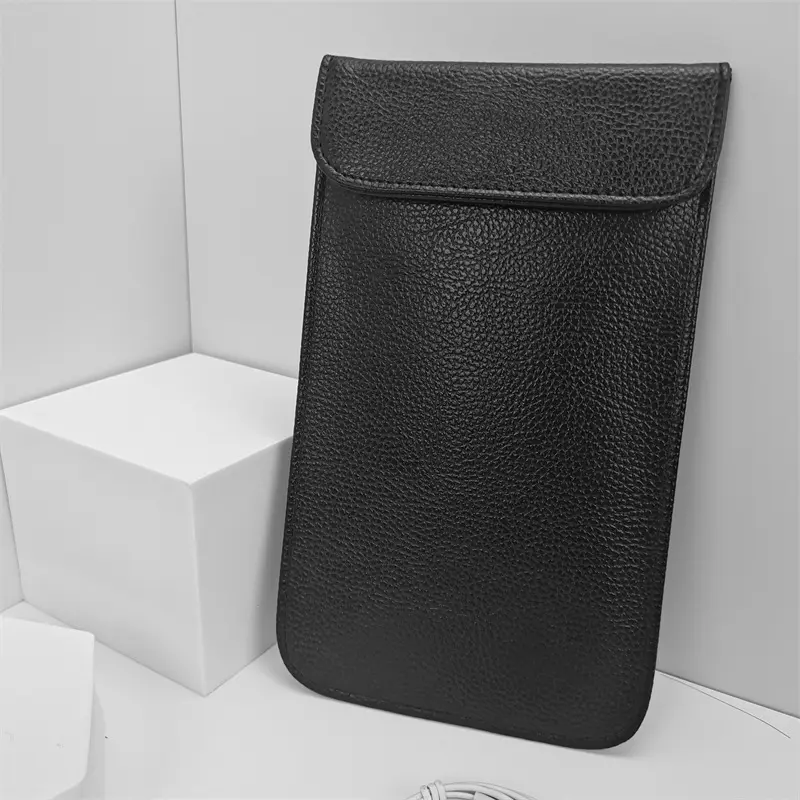 New leather cell phone blocking bag Protective case against GPS electromagnetic interference Radiation proof cell phone bag
