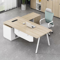 Scrivania Direzionale Moderna Intelligente Regolabile in Legno con Telaio in Acciaio Inossidabile Design Convertibile ed Estensibile