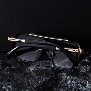 Lunettes de soleil carrées tendance Partagas pour hommes, avec logo personnalisé, style punk, double pont, protection UV400, vente en gros - Product Image 5