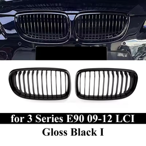 Rejilla Delantera Negra Estilo Riñón de Doble Listón de Plástico ABS para BMW Serie 3 E90 E91 2009-2012 Pre-LCI Modificación de Coche - Product Image 3